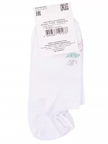 Подростковые ультракороткие носки "Красная ветка", ПС-1419, БЕЛЫЕ