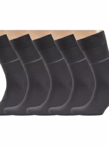 Комплект из 5 пар мужских носков RuSocks (Орудьевский трикотаж) ТЕМНО-СЕРЫЕ (5-М-216)