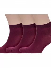 Комплект из 3 пар мужских носков Sergio Di Calze (PINGONS) из мерсеризованного хлопка, 3-17SC7, БОРДОВЫЕ