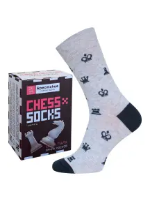 Носки унисекс SOXY CHESS Брестские (БЧК) рис. 148, светло-серый меланж (21С4200К)