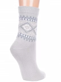 Женские полушерстяные носки LORENZline, В15, СЕРЫЕ