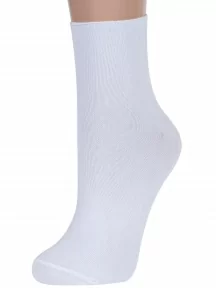 Женские носки без резинки ХОХ, G-1406, БЕЛЫЕ