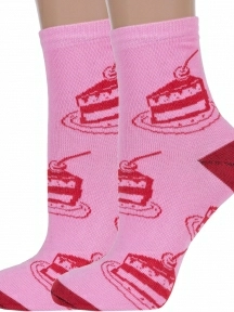 Комплект из 2 пар женских носков Альтаир, 2-А215, РОЗОВЫЕ