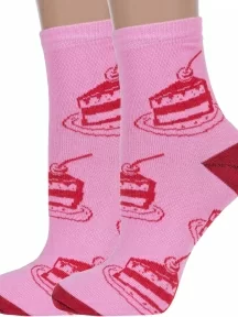 Комплект из 2 пар женских носков Альтаир, 2-А215, РОЗОВЫЕ