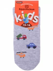 Детские укороченные носки Брестские (БЧК), 15С3085, рис. 4108 СВЕТЛО-СЕРЫЕ МЕЛАНЖ