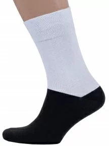 Мужские носки MSCLUB №М47, nm-537, ЧЕРНО-БЕЛЫЕ