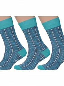 Комплект из 3 пар мужских носков MSCLUB №М30, msk3-М30, nm-325, ТЕМНО-БИРЮЗОВЫЕ