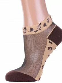 Женские носки Hobby Line, нжсту2563-6, КОРИЧНЕВЫЕ