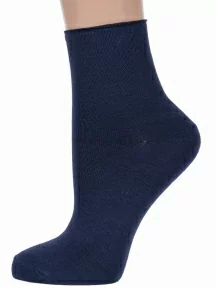 Женские носки без резинки ХОХ, G-1406, ТЕМНО-СИНИЕ