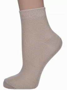 Детские носки из 100% хлопка "НАШЕ" Смоленской чулочной фабрики, С115, рис. 1, БЕЖЕВЫЕ №52-1