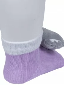 Детские носки с игрушкой "Борисоглебский трикотаж", 8С20, СИРЕНЕВЫЕ