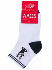 Женские носки Akos, FW41N3, БЕЛЫЕ