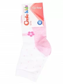 Детские носки Conte kids, 5С-11СП, рис. 255, БЕЛЫЕ СО СВЕТЛО-РОЗОВЫМ