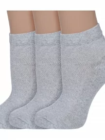 Комплект из 3 пар женских носков Альтаир, 3-С82, СВЕТЛО-СЕРЫЕ