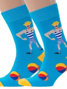 Комплект из 2 пар мужских носков MSCLUB №М06, 2-NM-77, ГОЛУБЫЕ