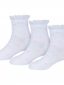 Комплект из 3 пар детских носков Красная ветка, 3-С-576, БЕЛЫЕ
