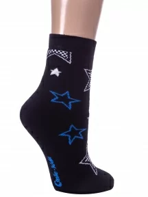 Комплект из 2 пар детских махровых носков Conte kids, 2-21С-13СП, рис. 598, ЧЕРНО-СИНИЕ