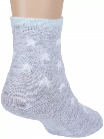 Детские носки RuSocks (Орудьевский трикотаж), Д3-130093М, СВЕТЛО-СЕРЫЕ со звездами