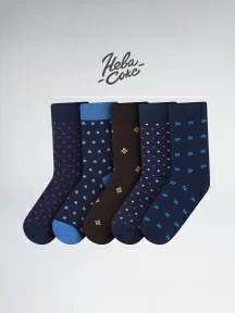 Набор из 5 пар мужских носков "Нева-Сокс", НС-5-204, микс "Северный ветер"