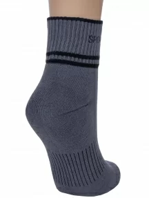 Женские спортивые носки с махровым следом LORENZline, С25М, СЕРЫЕ