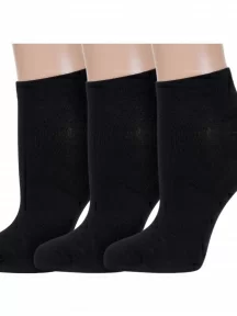 Комплект из 3 пар женских бамбуковых носков ХОХ, 3-G-1125, ЧЕРНЫЕ