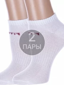 Комплект из 2 пар женских спортивных носков Альтаир, 2-А217, рис. 1, БЕЛЫЕ