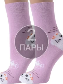 Комплект из 2 пар детских носков ХОХ, 2-D-3R12, СИРЕНЕВЫЕ