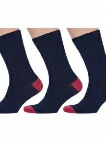 Комплект из 3 пар мужских носков MSCLUB №М34, msk3-М34, nm-377, ТЕМНО-СИНИЕ