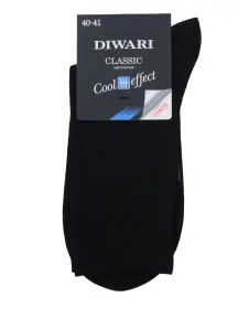 Мужские летние носки DiWaRi рис. 010, ЧЕРНЫЕ (7С-23СП)