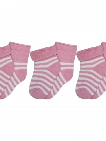 Комплект из 3 пар детских махровых носков RuSocks (Орудьевский трикотаж), 3-Д-109, РОЗОВЫЕ