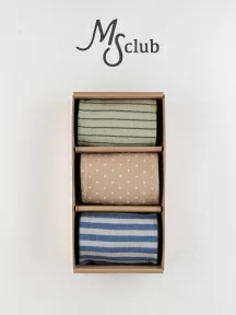 Набор из 3 пар мужских носков MSCLUB №М50, ВИ3-НМ50, микс 3 "Лесной"