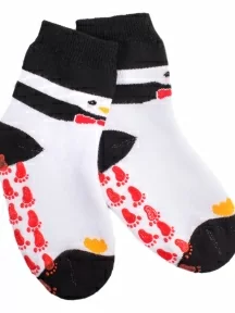 Детские махровые носки RuSocks (Орудьевский трикотаж), ДТ-78, рис. 15, БЕЛО-ЧЕРНЫЕ