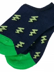 Детские носки "Борисоглебский трикотаж", 8СМ3002, СИНИЕ с салатовым