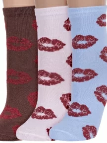 Комплект из 3 пар женских носков Альтаир, 3-С212, микс 2