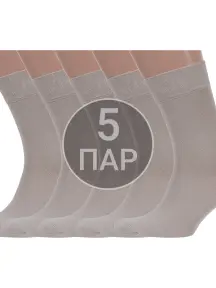 Комплект из 5 пар мужских носков Брестские (БЧК) рис. 000, ПЕСОЧНЫЕ (5-14С2122)