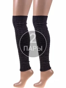Комплект из 2 пар женских полушерстяных гетр Брестские (БЧК), 2-21С1691, рис. 465, ТЕМНО-СЕРЫЕ