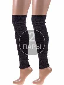 Комплект из 2 пар женских полушерстяных гетр Брестские (БЧК), 2-21С1691, рис. 465, ТЕМНО-СЕРЫЕ