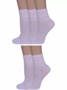 Комплект из 5 пар женских носков Альтаир, 5-С117, СВЕТЛО-СИРЕНЕВЫЕ