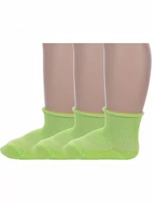 Комплект из 3 пар детских носков Альтаир, 3-С63, САЛАТОВЫЕ