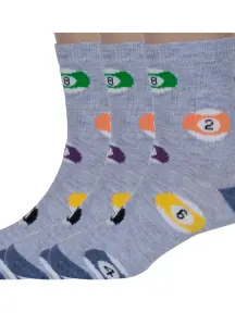 Комплект из 3 пар детских носков RuSocks (Орудьевский трикотаж) рис. 05, СВЕТЛО-СЕРЫЕ (3-Д3-13499)