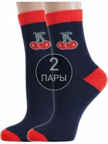 Комплект из 2 пар женских носков ХОХ ТЕМНО-СИНИЕ (2-G-3R16)