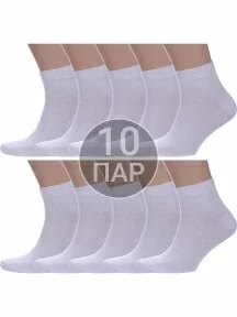 Комплект из 10 пар мужских носков Альтаир, 10-О214, СВЕТЛО-СЕРЫЕ