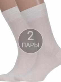 Комплект из 2 пар мужских носков ХОХ из модала, 2-X-1116, БЕЖЕВЫЕ
