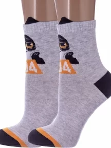 Комплект из 2 пар детских носков Conte kids, 2-17С-59СП, рис. 553, СВЕТЛО-СЕРЫЕ