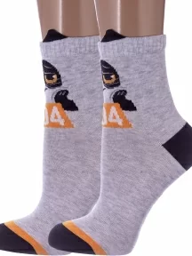 Комплект из 2 пар детских носков Conte kids, 2-17С-59СП, рис. 553, СВЕТЛО-СЕРЫЕ