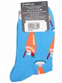 Носки унисекс Hobby Line, нус80152-07-12, ГОЛУБЫЕ