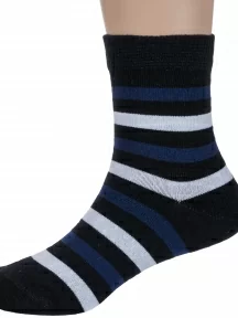 Детские носки "Борисоглебский трикотаж", 8С703, ЧЕРНЫЕ с синим