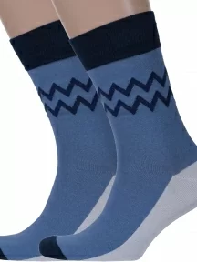 Комплект из 2 пар мужских носков MSCLUB №М46, 2-nm-522, ДЖИНСОВЫЕ