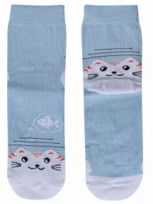 Детские носки ХОХ, D-3R12, ГОЛУБЫЕ