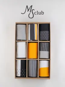Набор из 9 пар мужских носков MSCLUB №М47 "Пингвин" (ВИ9-НМ47)